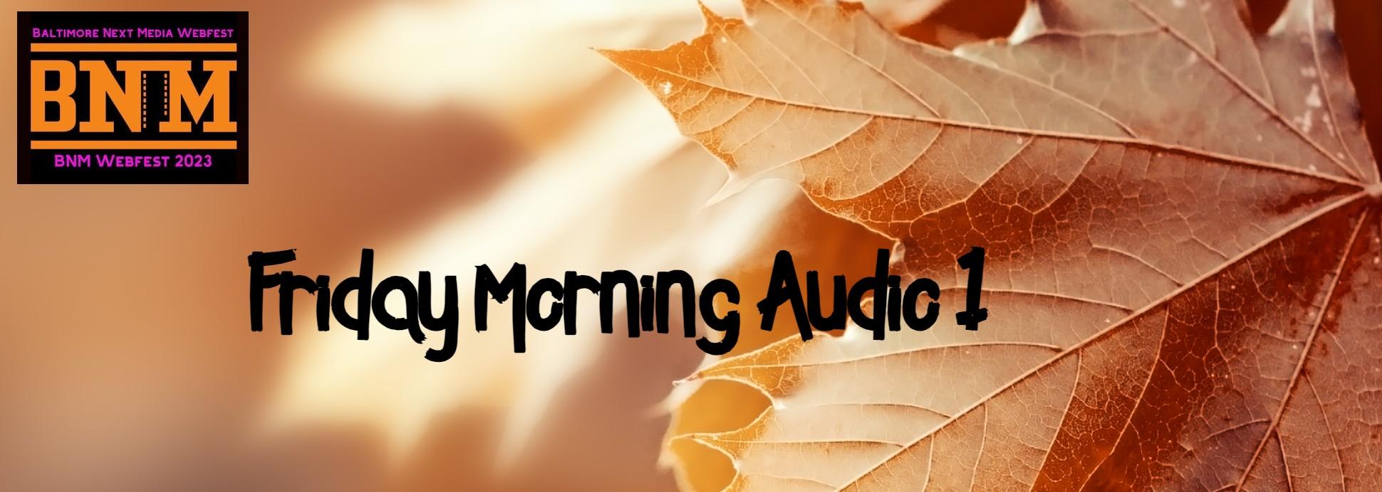 Friday Morning Audio Adventures