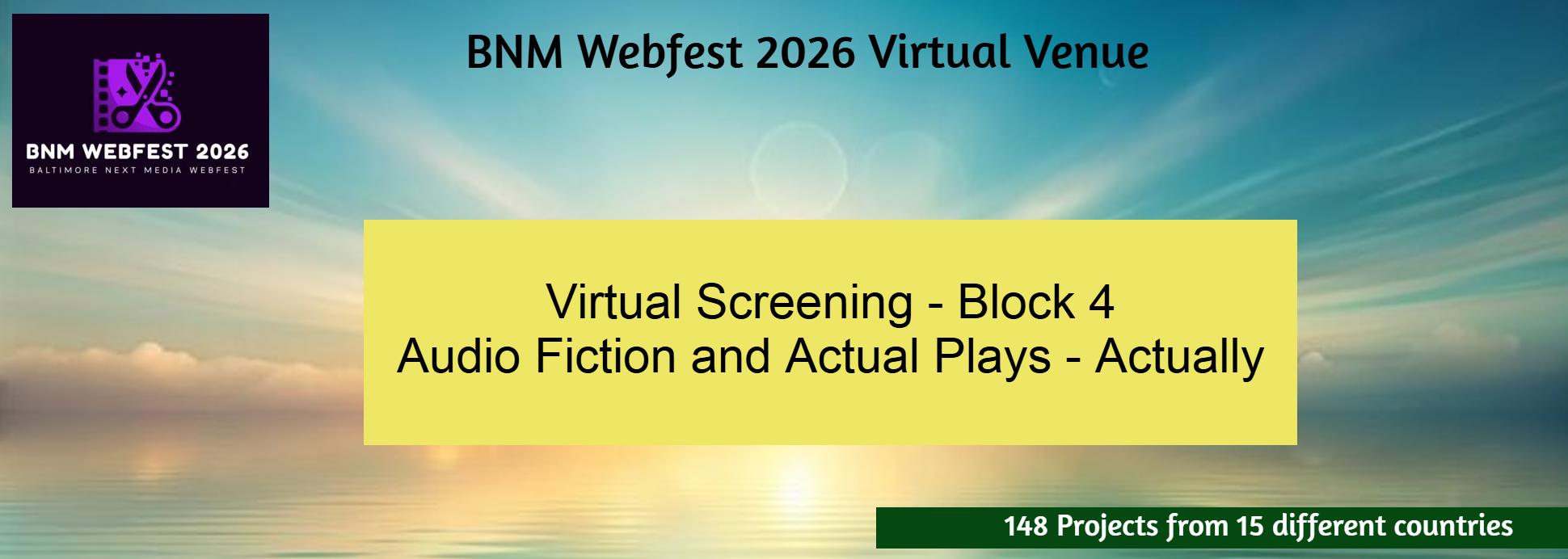 Virtual Screening Block 4 - Audio Fiction and Actual Plays